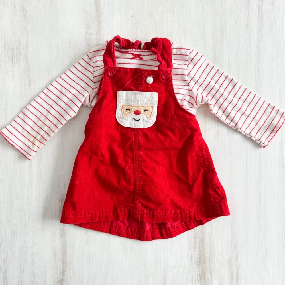 Carter’s corduroy dress Santa outfit (size 3-6 months)